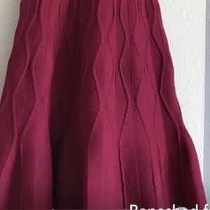 ANTONIO MELANI Burgundy Midi Dress